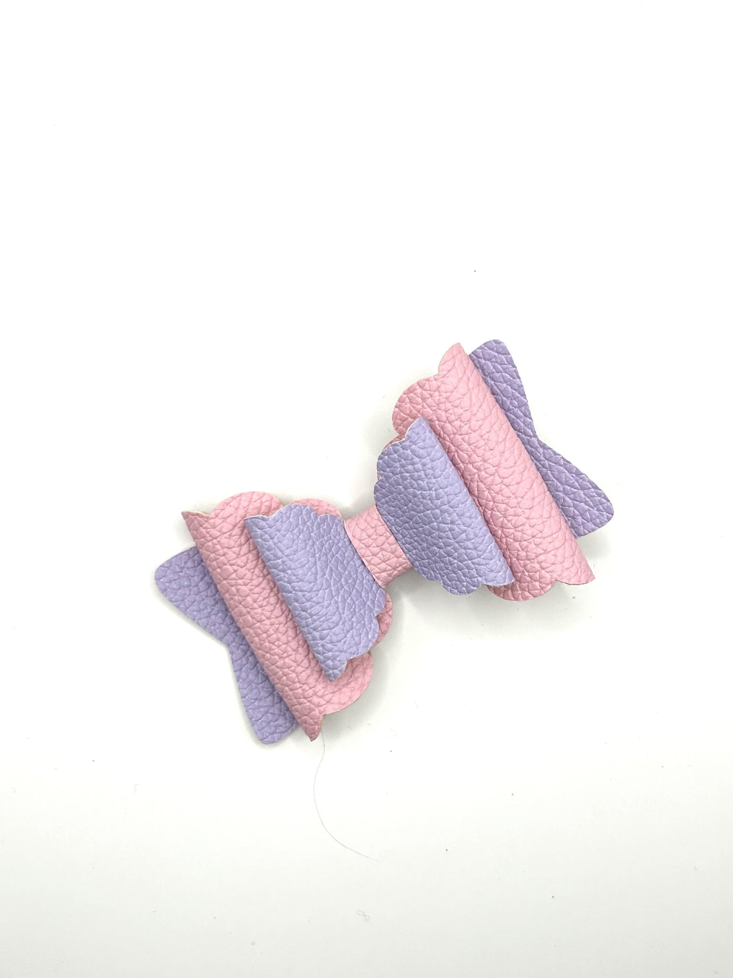 Pastel Purple base & Pink Hair Bow Clip